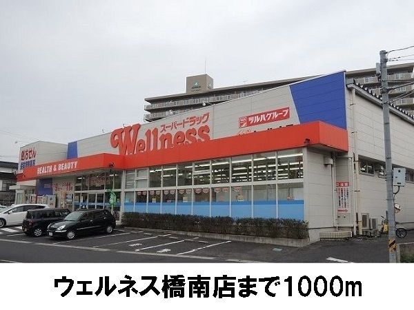 近くのウエルネス橋南店まで1,000m（徒歩13分）