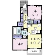 レジデンスヒルBの間取り画像