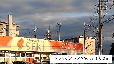 近くのドラッグストアセキまで160m（徒歩2分）