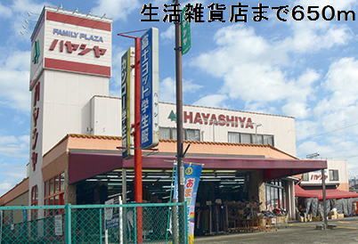 近くのハヤシヤまで650m（徒歩9分）