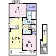 ボンボヤージュⅢ Aの間取り画像