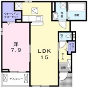 RiriaⅦ Ⅷの間取り画像