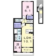 ビ・オーラ若草の間取り画像