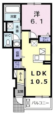 ミルト長浜A棟の間取り画像