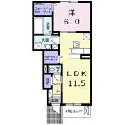 ミルト長浜B棟の間取り画像