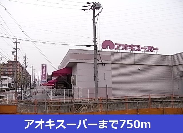 近くのアオキスーパーまで750m(徒歩10分)