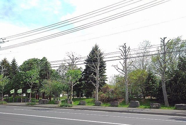 近くの苗穂グリーン公園まで350m（徒歩5分）