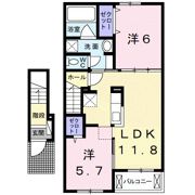Belle Crest Ⅱの間取り画像