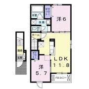 Belle Crest Ⅱの間取り画像