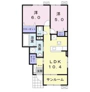 メゾンドソレイユAの間取り画像