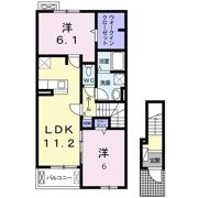 ノーブル筑前Ⅰの間取り画像