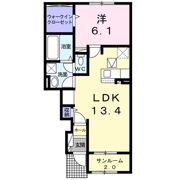 blossom Bの間取り画像