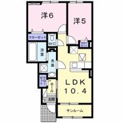 メゾンド 悠 Bの間取り画像