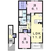 フルール・ド・ポムの間取り画像