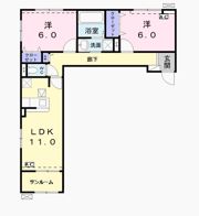 クレ アンジュⅡの間取り画像
