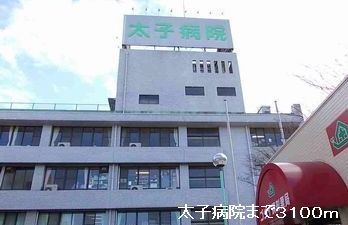 近くの太子病院まで3,100m(徒歩39分)