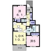 ウッディ オアシス Ⅱの間取り画像