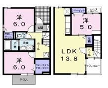 ウッディ オアシス Ⅱの間取り画像