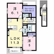 五十鈴川フロント Bの間取り画像