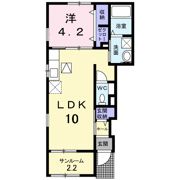 グリッタープレイス 翠の間取り画像