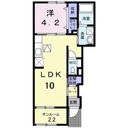 グリッタープレイス 翠の間取り画像