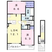 ヴィラ クレストBの間取り画像