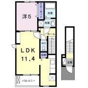 クラール東村 Bの間取り画像