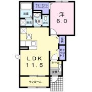 アッシュ ヒル Ⅱの間取り画像