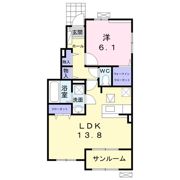 メゾンクレール城南の間取り画像