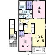 グレイスK 楠 Aの間取り画像