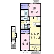 クラージュK Ⅱの間取り画像