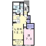 ラフレシール トールバー Aの間取り画像