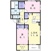 グレースハイランド上田Ⅲの間取り画像