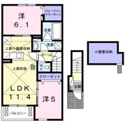 バン・ベール明 Dの間取り画像