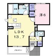 ポポラ オオツ Ⅰの間取り画像