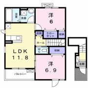 ポポラ オオツ Ⅰの間取り画像