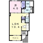 プラシード鶴江の間取り画像