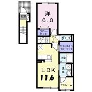 メロウ ヴィラ Ⅱの間取り画像