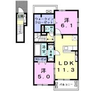 サンリット上之 Cの間取り画像