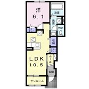 アジュール シュッサイⅡの間取り画像