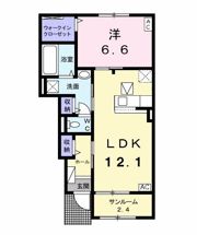 Cuore（クオレ） Bの間取り画像