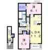 レジデンス感田 Aの間取り画像