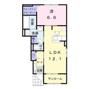ハピネス ツースリーの間取り画像