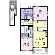 ペア フラワー1の間取り画像