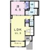 リーヴプランタンⅡ Aの間取り画像