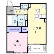 ゼクシー 桜ケ丘A棟の間取り画像