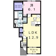 リバーシャルムコートの間取り画像