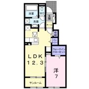 エクセレント中川原Ⅲの間取り画像