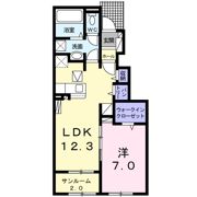 ヴィラファミリアK．Bの間取り画像