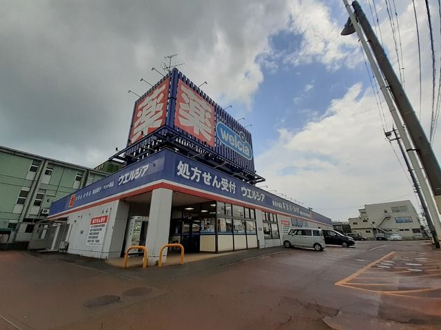 近くのウエルシア新潟水原店まで650m（徒歩9分）